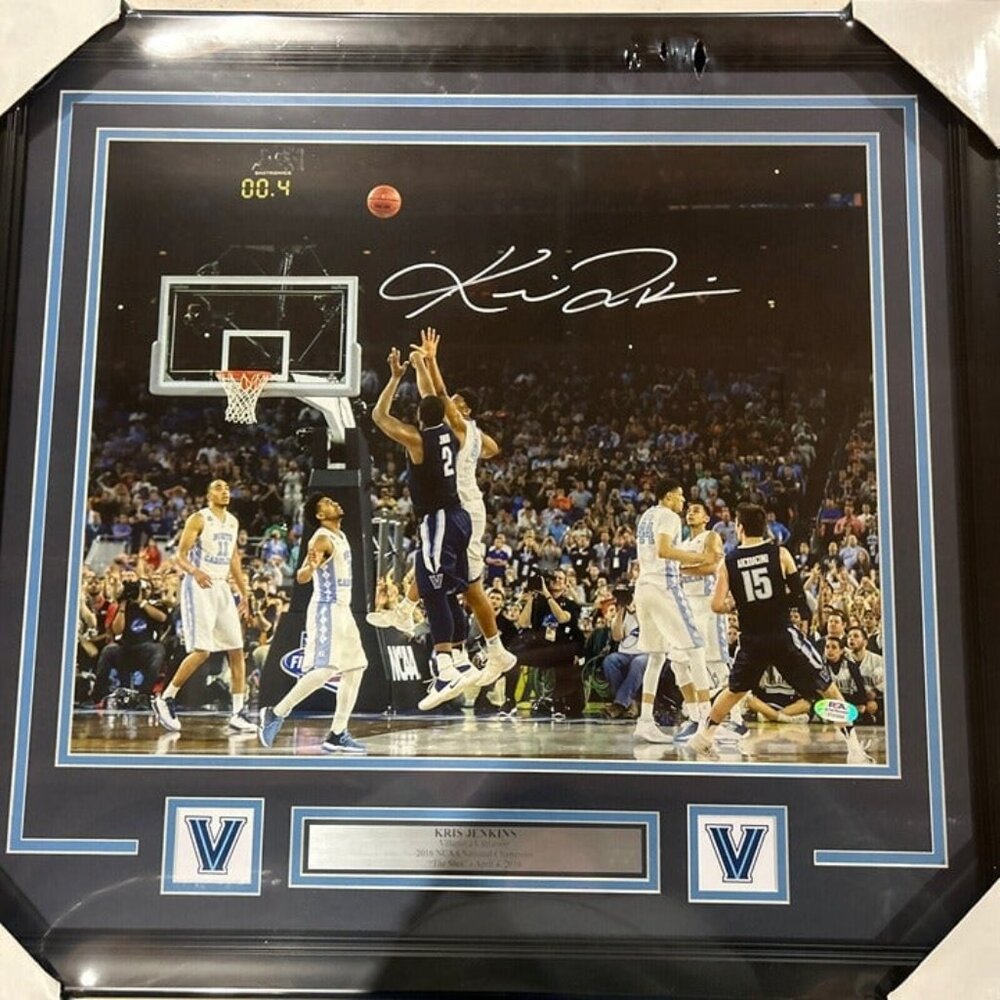 Kris Jenkins signed autographed "the Shot" Villanova 16x20 framed photo JSA